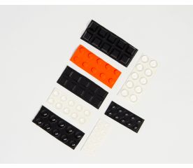 Bump Dots - Mixed Colour &amp; Shape Packs-Front facing silver face watch with a black leather strap-$36.00-1reviews-0 stars