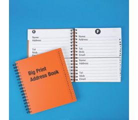 Big Print Address Book-front facing classic pocket slide out handheld magnifier on white background-$42.00-0reviews-0 stars