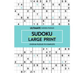 Sudoku Large Print Book - over 80 puzzles-$16.00-0 reviews-0 stars