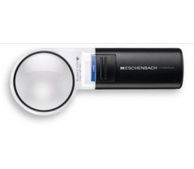 Eschenbach  Mobilux 6x LED Handheld Magnifier-Medtime Planner 4 boxes coloured yellow blue green and purple-$215.00-0reviews-0 stars