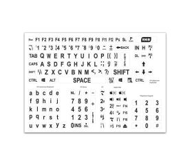Large Print Black on White Keyboard Stickers-Black on White Bluetooth Wireless Mini Keyboard Mac Image 1-$20.00-New-0reviews-0 stars