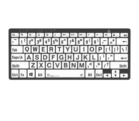 Braille and Large Print - Black on White Mini Bluetooth Keyboard for Windows-J-Say logo-$600.00-New-0reviews-0 stars