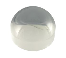Acrylic Dome Magnifier - 65mm-Clover Book Lite Pictured With a photograph Magnified on Screen Image 1-$30.00-0reviews-0 stars