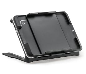 Optaro XL 11 inch Magnifier-Swiss Large Print Watch - Black - watchband laid out flat-$1,990.00-New-0reviews-0 stars
