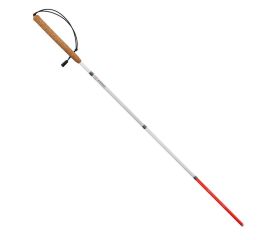 Ambutech Aluminium Long Folding Cane 54&quot;/137cm with Cork Grip-Bevria magnetic cane holder clip with mobility cane Image 1-$82.00-0reviews-0 stars