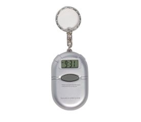 Talking Keyring Clock-Talking Cube Clock Grey Image 1-$29.00-6reviews-0 stars