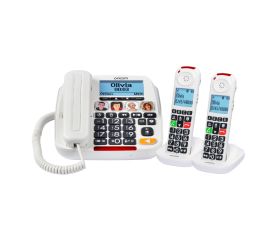 Amplified Big Button Phone with Twin Handset Care920-2-BlindShell Classic Case - Red closed-$289.00-New-0reviews-0 stars