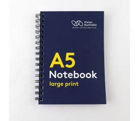 Vision Australia A5 Boldline Spiral Notebook - 100pp-A4 Superior Writing Guide Placed On Paper Image 1-$19.00-0reviews-0 stars