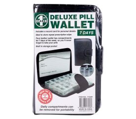 Deluxe 7 Day Pill Wallet-Ezy Drop Guide &amp; Eye Wash Cup Image 1-$9.00-0reviews-0 stars