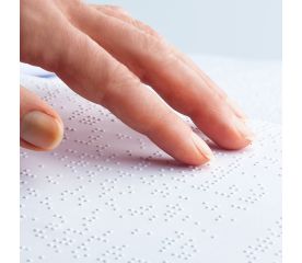 2026 Braille Diary-Fingers reading braille on a page-$40.00-0reviews-0 stars