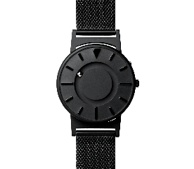 Eone Bradley Mesh Black Watch 40mm-Swiss Braille Watch - Gold - watchface-$250.00-2reviews-0 stars