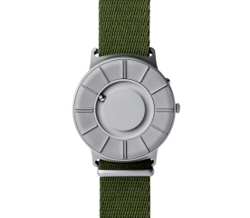 Eone Bradley Apex Nylon Moss Watch 40mm-Swiss Braille Watch - Gold - watchface-$250.00-2reviews-0 stars