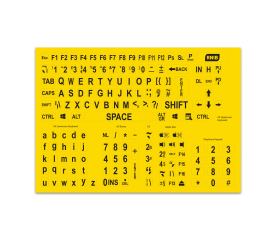 Large Print Black on Yellow Keyboard Stickers-$17.00-0 reviews-0 stars