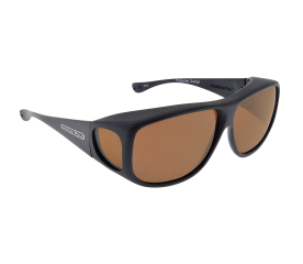 Fitover XL Aviator Matte Black - Amber Lens-Front view of Beamer Sunglasses-$101.00-0reviews-0 stars