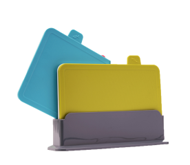 Index Chopping Board 4 piece with Stand-$33.00-0 reviews-0 stars