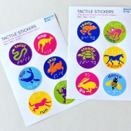 Braille Tactile Stickers - Sports