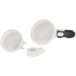 LED Handheld Magnifier with 3 Interchangeable Lenses