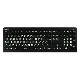 Large Print - White on Black ASTRA 2 Backlit Keyboard