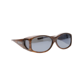 Fitover XS Glides Brushed Horn - Grey Lens