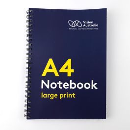 Vision Australia A4 Boldline Spiral Notebook - 100pp