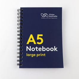 Vision Australia A5 Boldline Spiral Notebook - 100pp