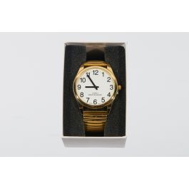 Large Print Watch - 36mm Gold Face and Gold Stretchy Band
