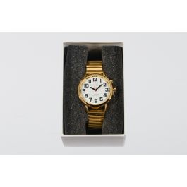 Talking Watch - Gold Face with Gold Stretchy Band 36mm