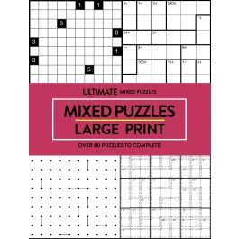 80+ Large Print Mixed Puzzles Book