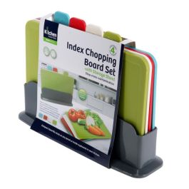 Index Chopping Board 4 piece with Stand