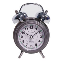 Talking Traditional Style Alarm Clock - Grey