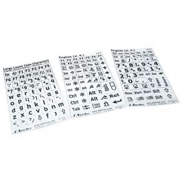 Large Print Keyboard Stickers (Black Letters on White) Lower Case
