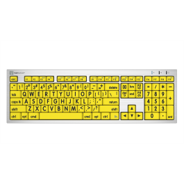 Large Print Black on Yellow - Mac ALBA Keyboard