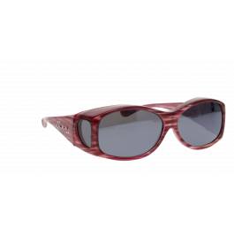 Fitover Glides POLARVUE Red Licorice W/Crystal - Grey Lens Extra Small