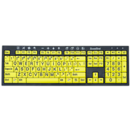 Zoomtext Keyboard - Black on Yellow